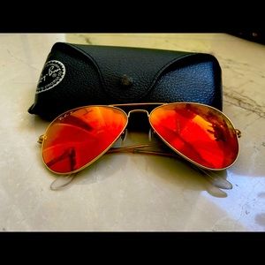 Ray-Bans Orange Reflective Aviators